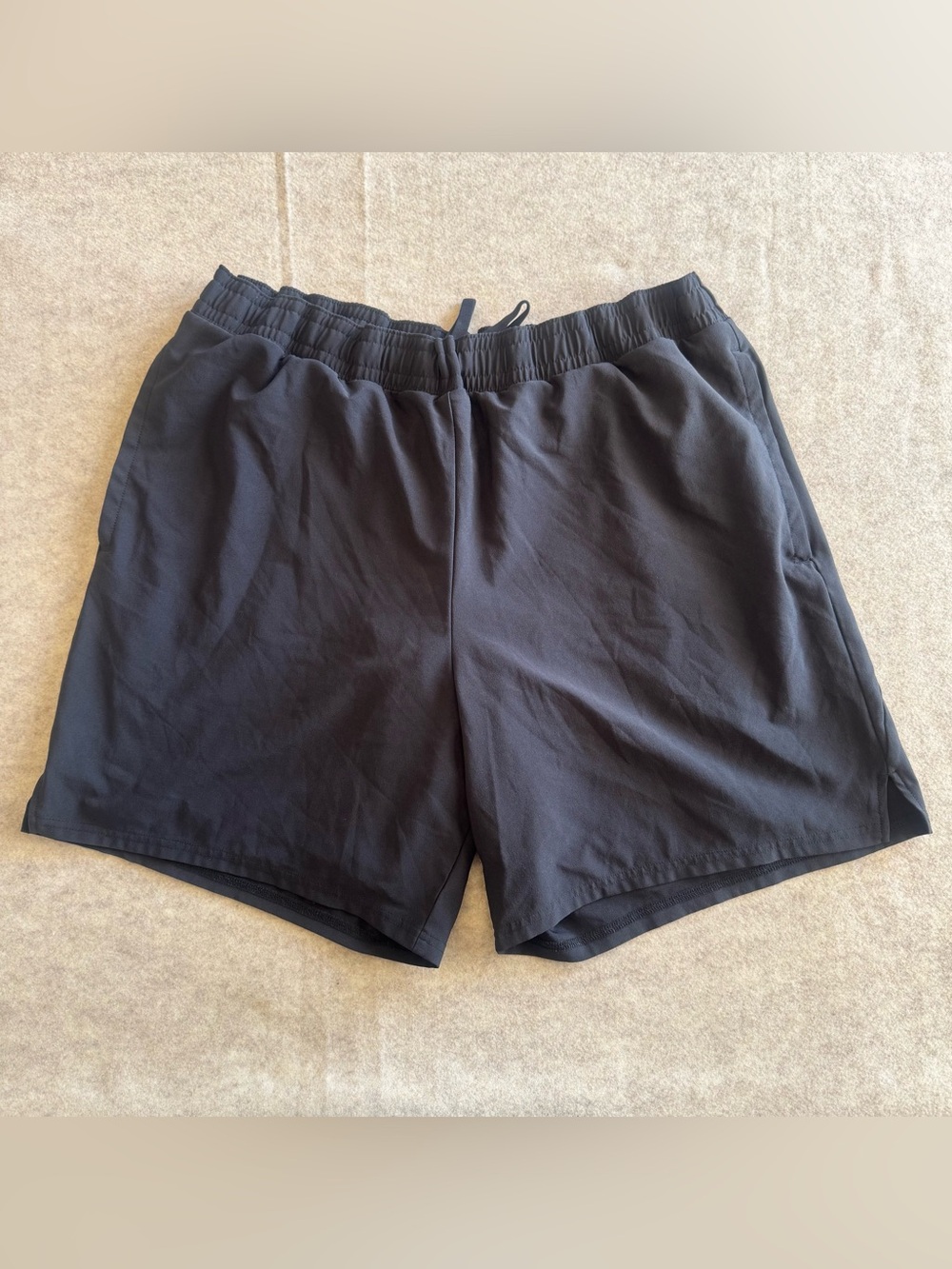 all in motion Men's Black Athletic Shorts with Drawstring